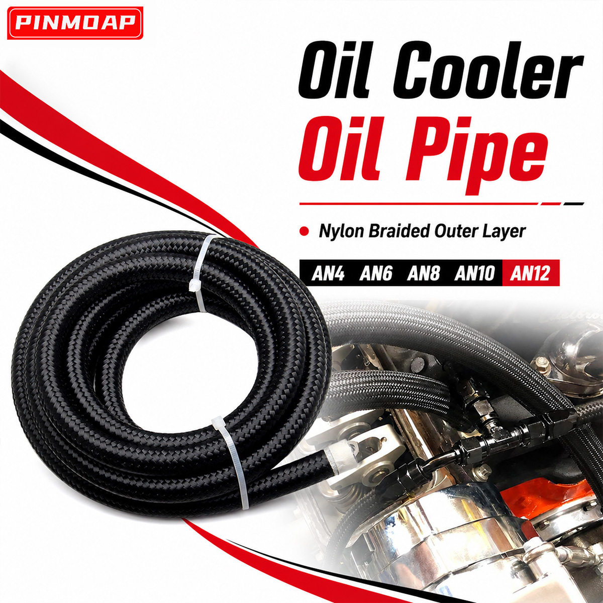 PINMOAP AN4 AN6 AN8 AN10 AN12  – Flexible Hose Braided Bewertung und Preis